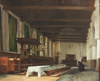 KS 225
<br/>
Kerkinterieur
<br/>
<em>Ehnle, Adrianus Johannes (1819-1863)</em>
